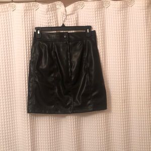 pleather h&m mini skirt